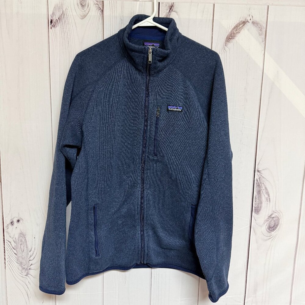Patagonia Men’s Better Sweater Full Zip Large Classic Navy EUC